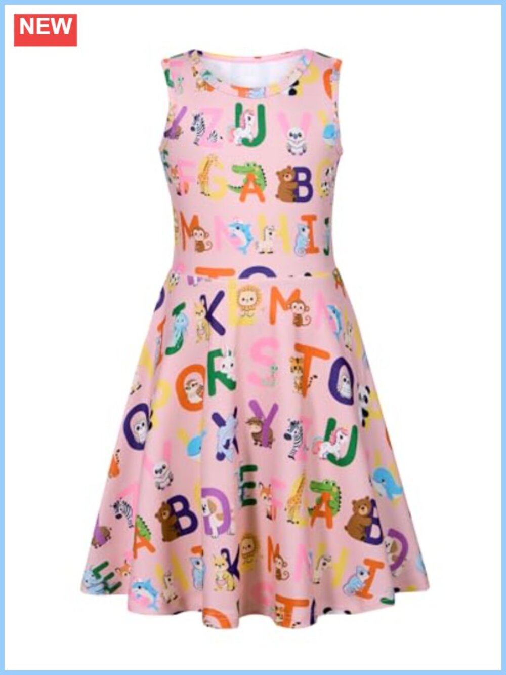 Girls Sleeveless Casual Floral Swing Dress 4-15Y Summer Beach Party